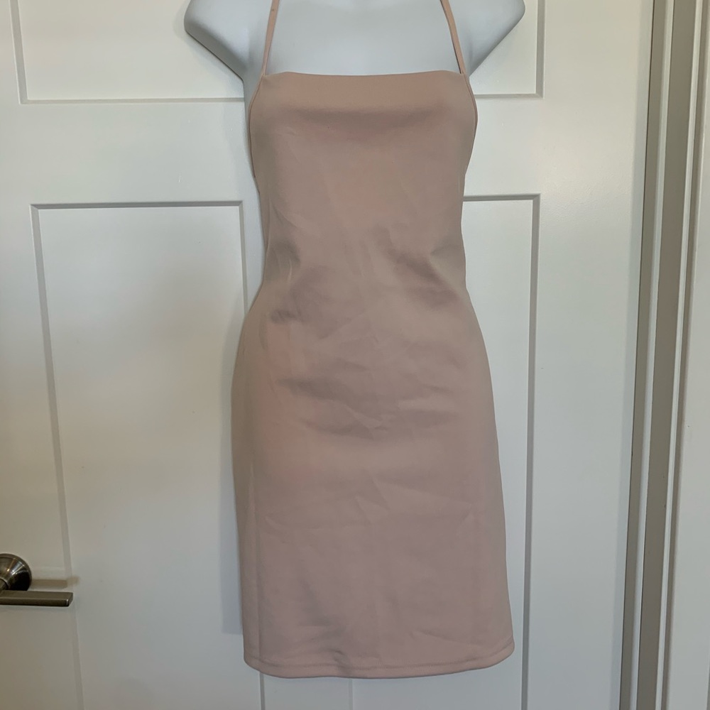 Topshop Scuba Strappy Mini Dress